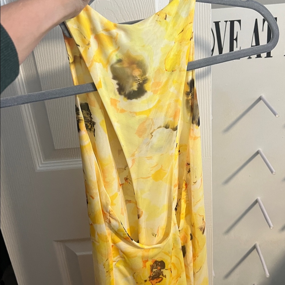 Zara Yellow and Black Floral Dress - Picture 5 of 5